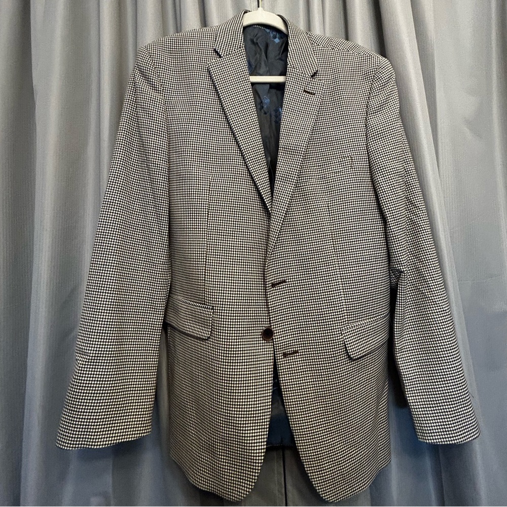 50%offw❤️ Vince Camuto blazer 40R Modern Fit blazer Wool blend checker plaid